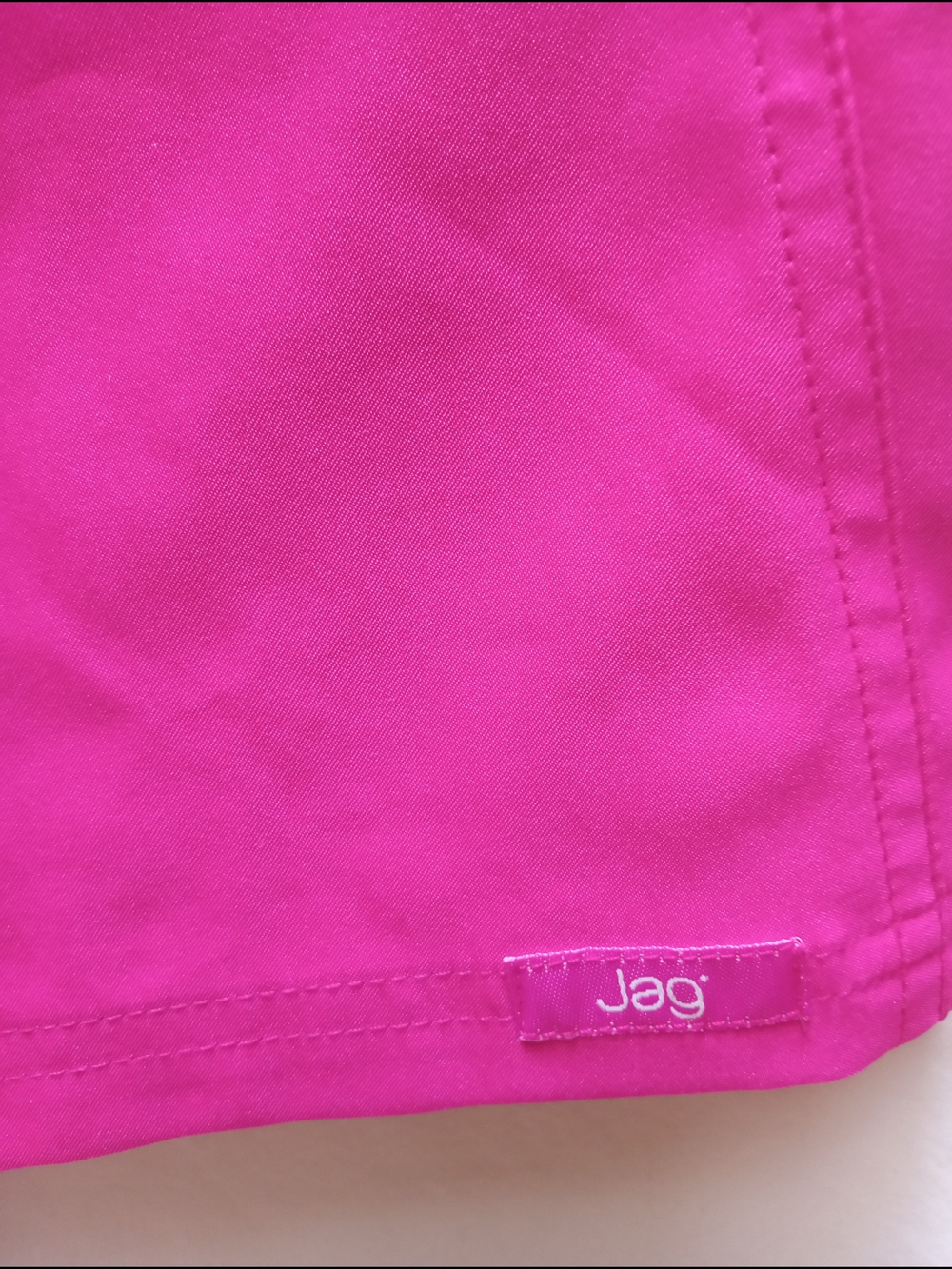 Jag Hot Pink Swim Shorts with White Tag Detail - Picture 4 of 4